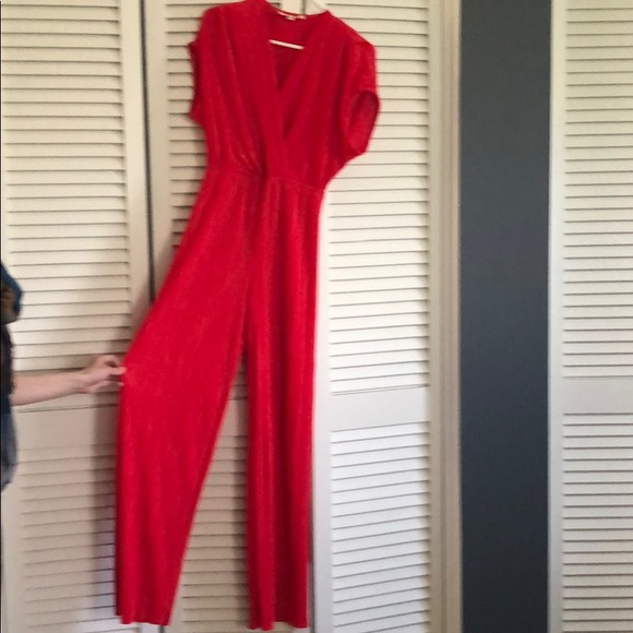 Anthropology red jumpsuit - Picture 3 of 5